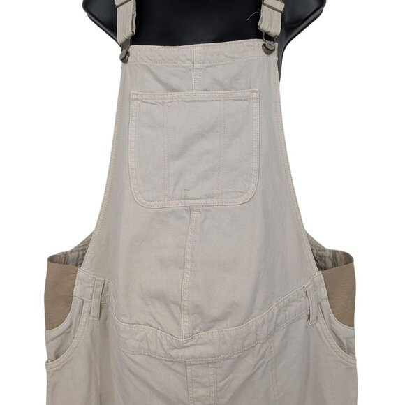 Old Navy Maternity Side Panel Overalls Women Size 14 Straight Leg Utility Casual - Picture 4 of 13